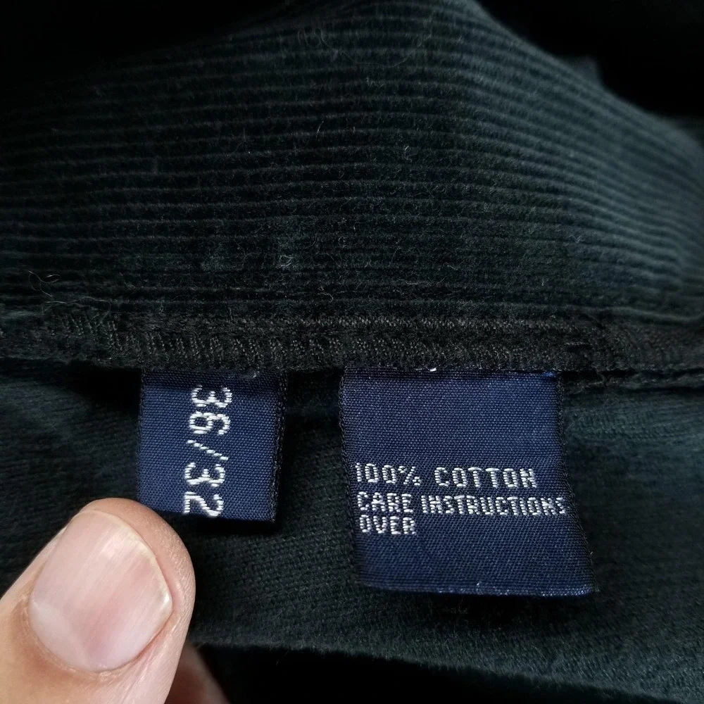 Polo Ralph Lauren Jeans Mens 36x32 Green‎ Classic Straight Corduroy Dark Wash